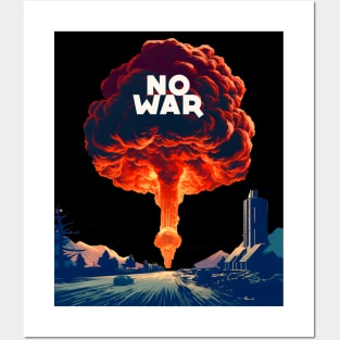 No War: World Peace Please on a dark (Knocked out) background Posters and Art